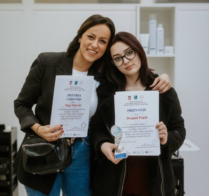 2. mjesto na Izlučnom natjecanju WorldSkills Croatia 2024. Frizerstvo